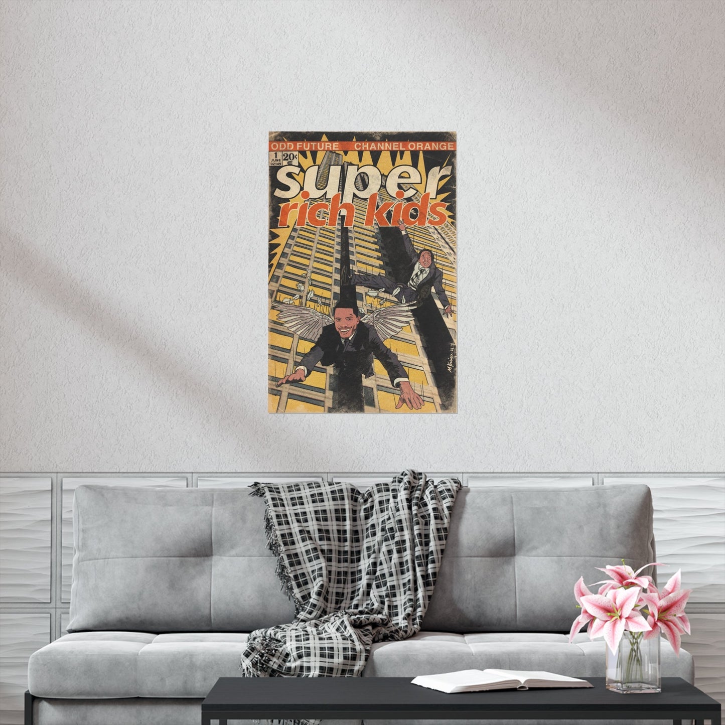 Frank Ocean & Earl Sweatshirt- Super Rich Kids - Vertical Matte Poster