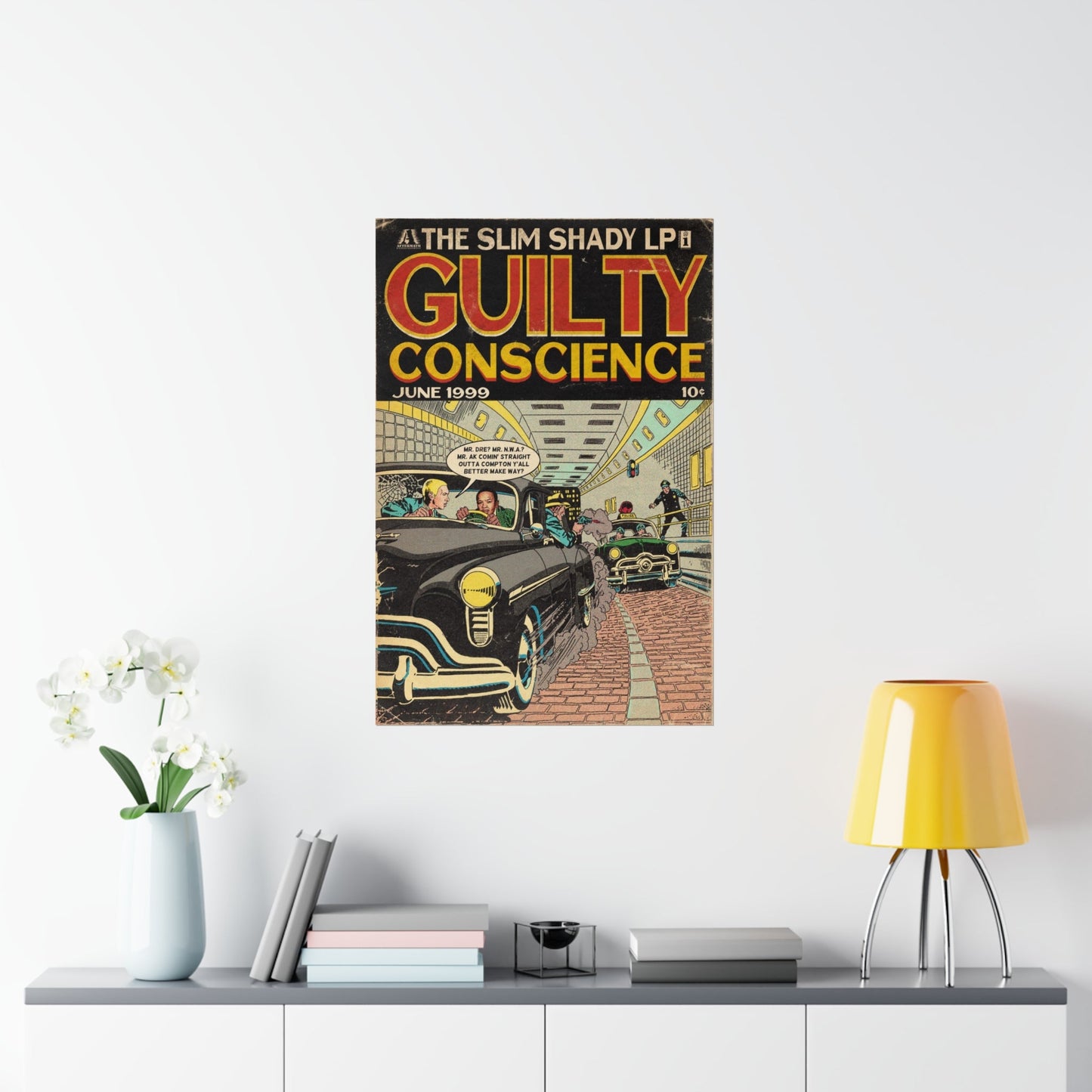 Eminem & Dr. Dre - Guilty Conscience- Vertical Matte Poster