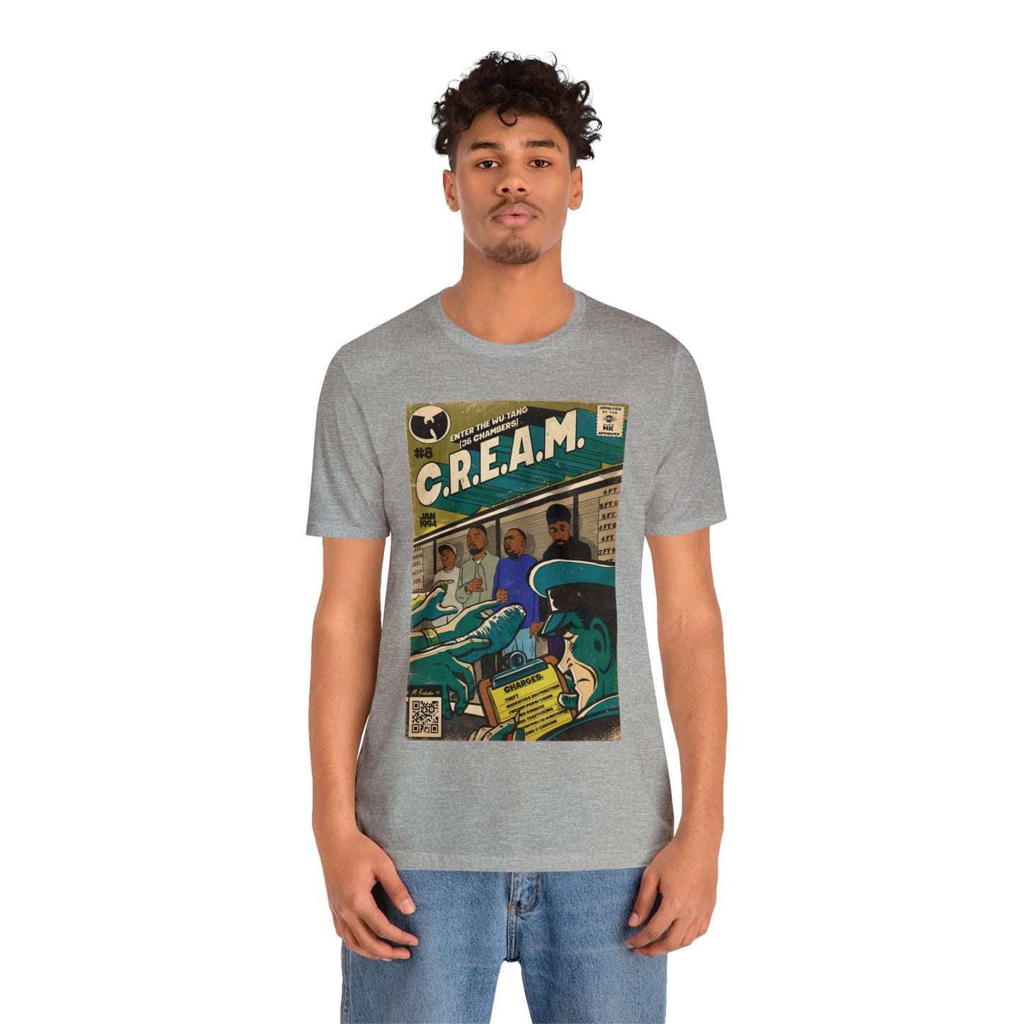 Wu-Tang Clan - C.R.E.A.M - RZA, Meth, Rae, Deck - Unisex Jersey Short Sleeve Tee