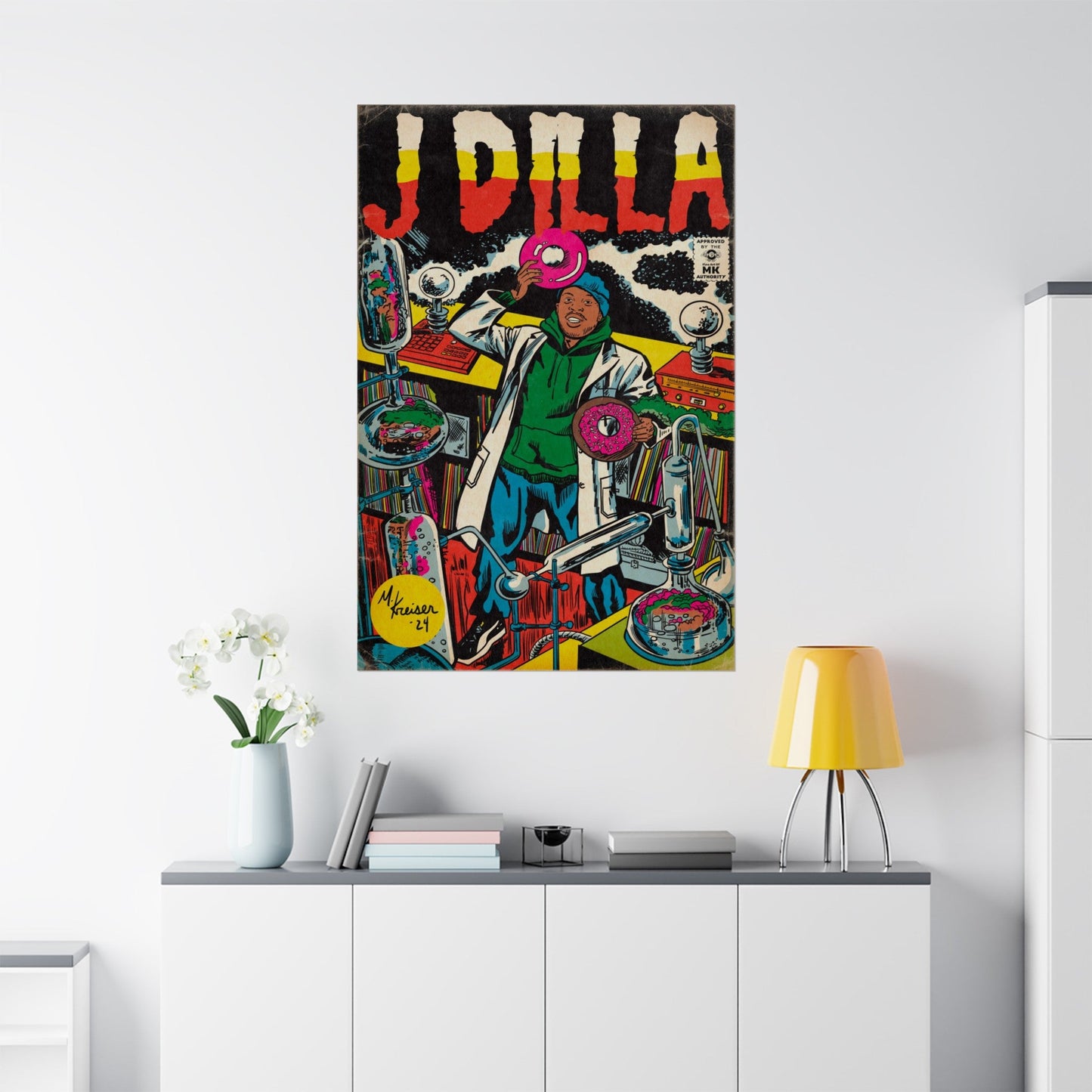 J Dilla - Comic Book Art - Matte Vertical Poster