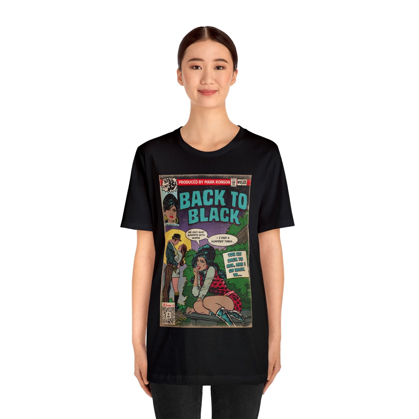 Amy Winehouse - Back to Black - Unisex Jersey Short Sleeve Tee