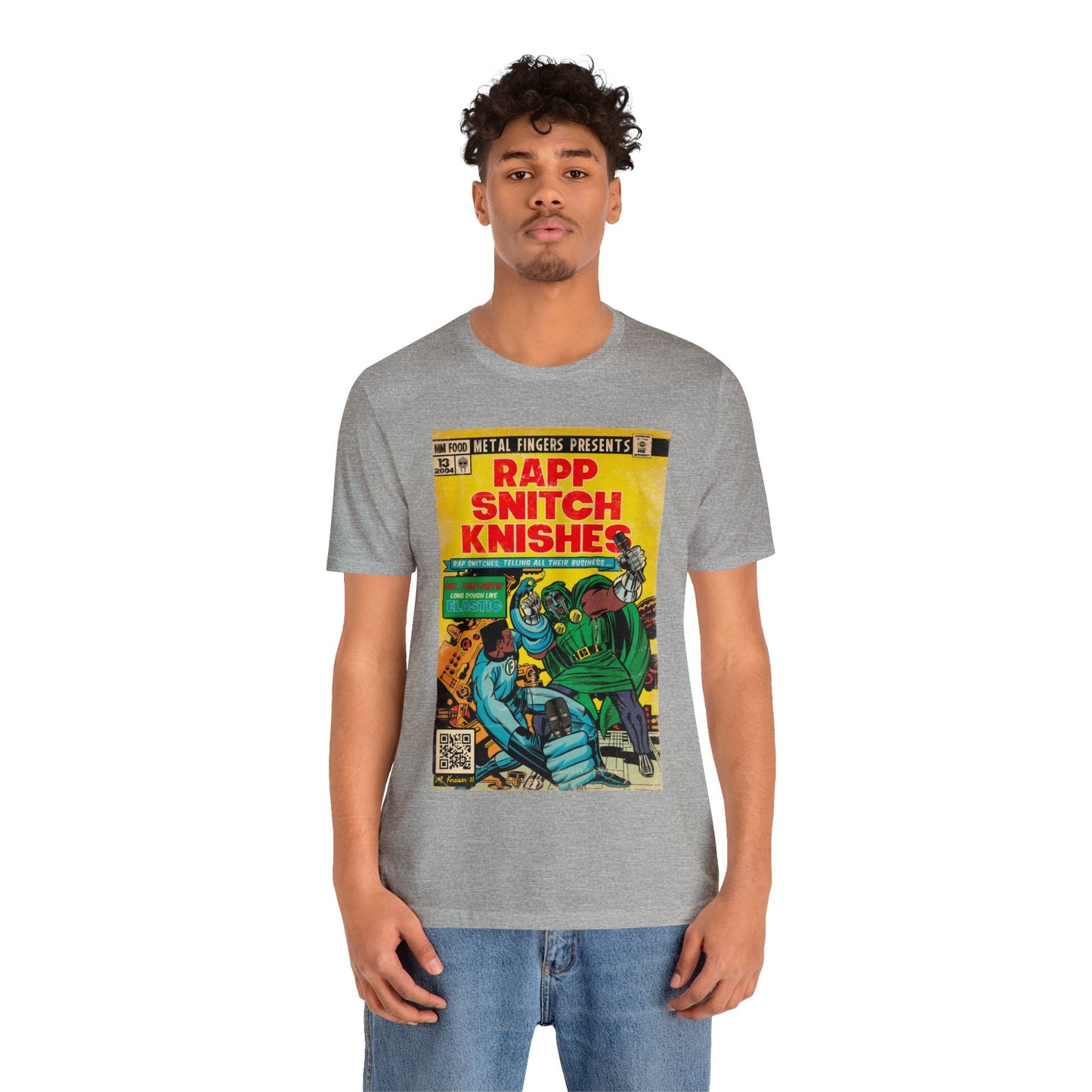 MF DOOM - Rap Snitch Knishes Comic Book Art - Unisex Jersey Short Sleeve Tee