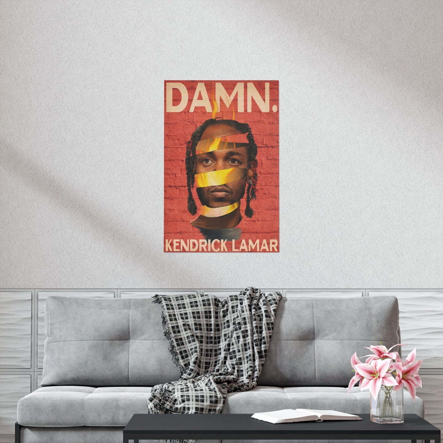 Kendrick Lamar- DAMN. Surreal - Vertical Matte Poster