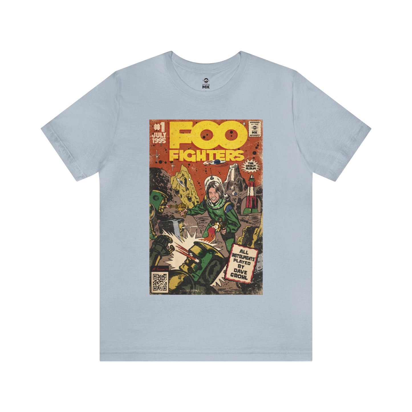 Foo Fighters- Self Titled Comic Book Art - Unisex Jersey Short Sleeve Tee