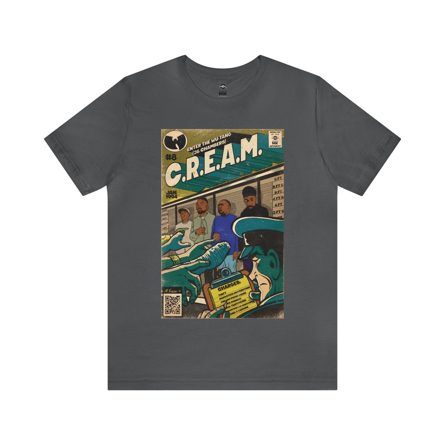 Wu-Tang Clan - C.R.E.A.M - RZA, Meth, Rae, Deck - Unisex Jersey Short Sleeve Tee