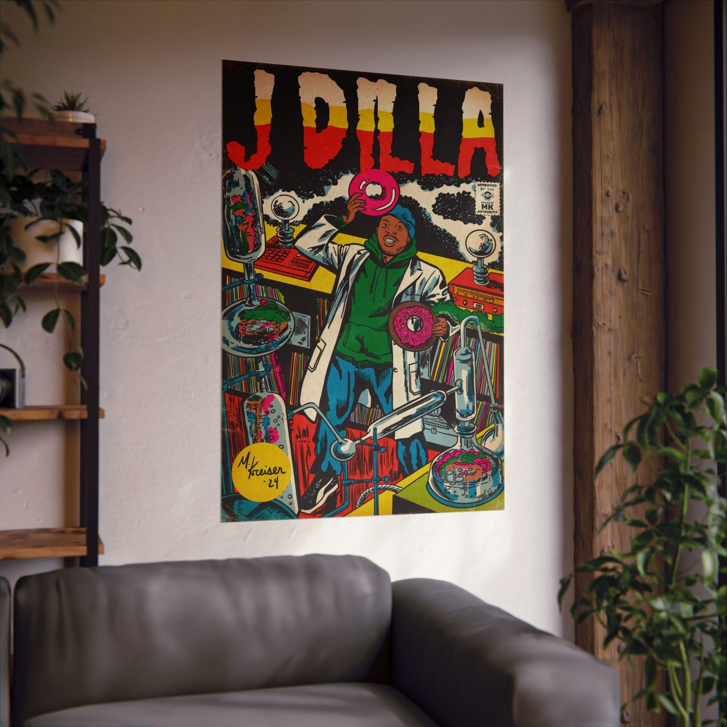 J Dilla - Comic Book Art - Matte Vertical Poster