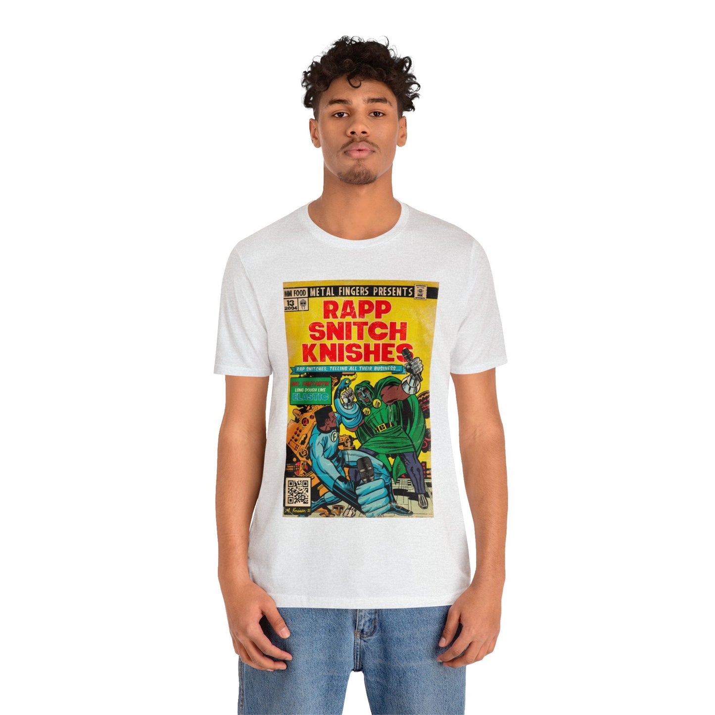 MF DOOM - Rap Snitch Knishes Comic Book Art - Unisex Jersey Short Sleeve Tee