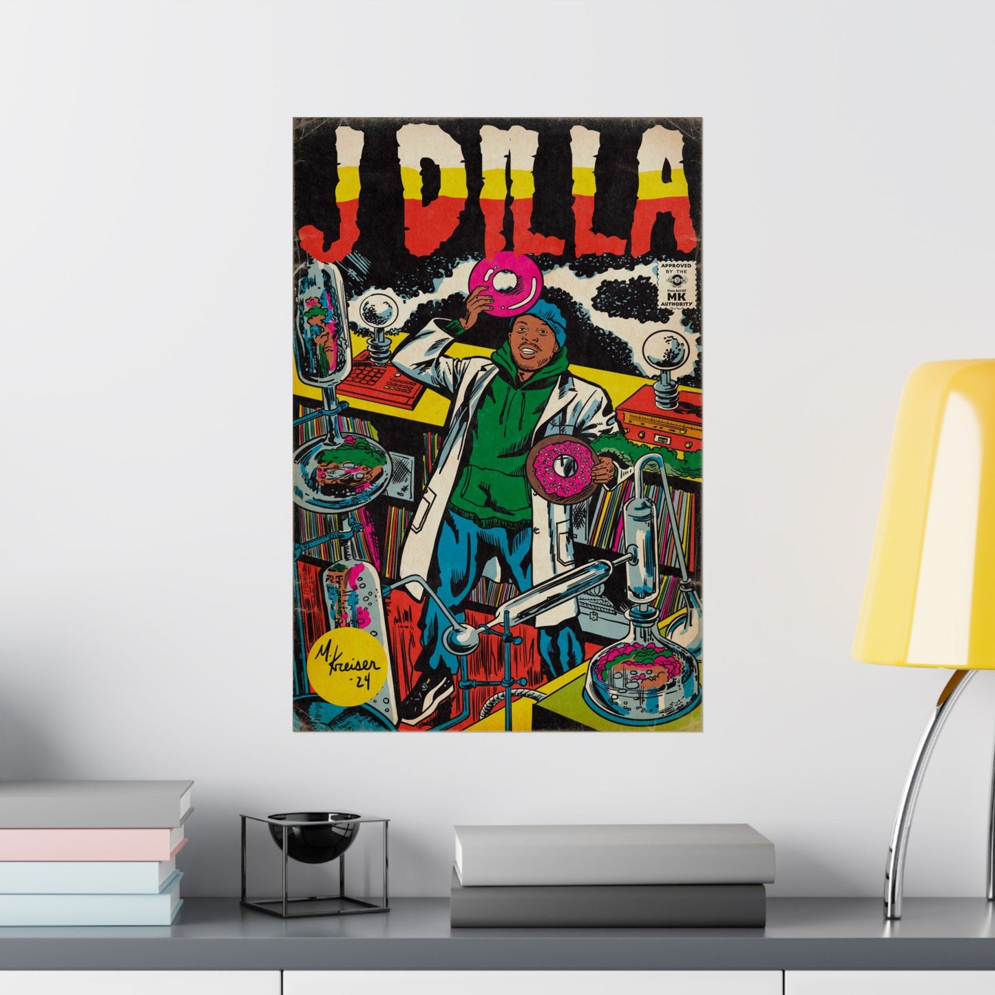 J Dilla - Comic Book Art - Matte Vertical Poster