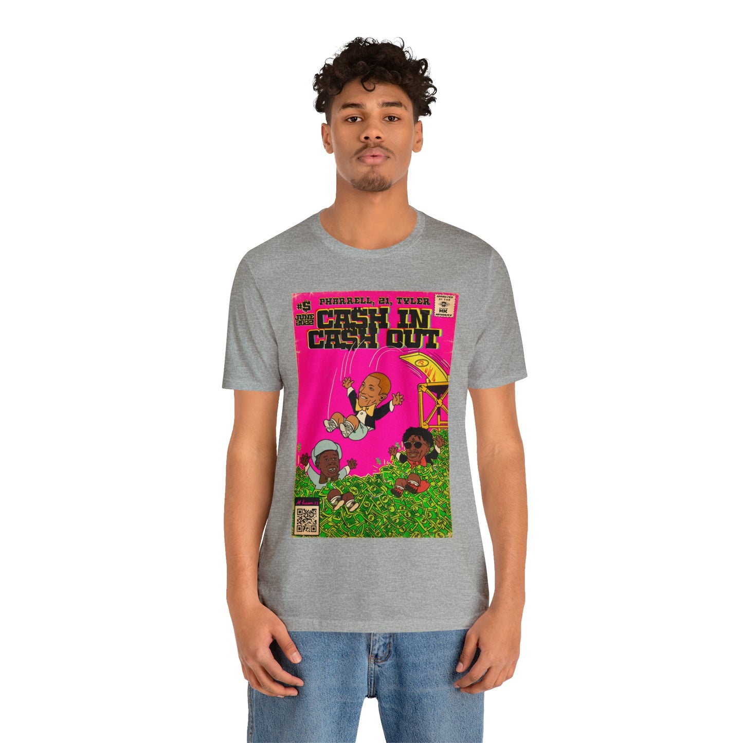 Pharrell, 21 Savage & Tyler - Cash In Cash Out - Unisex Jersey Short Sleeve Tee