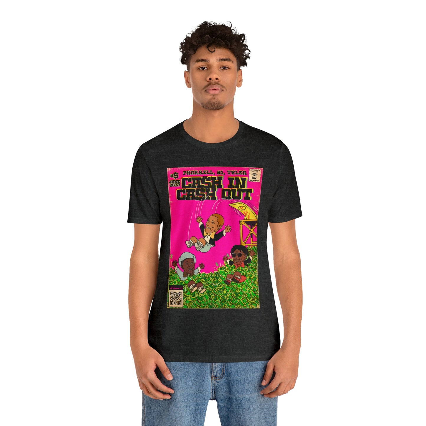 Pharrell, 21 Savage & Tyler - Cash In Cash Out - Unisex Jersey Short Sleeve Tee