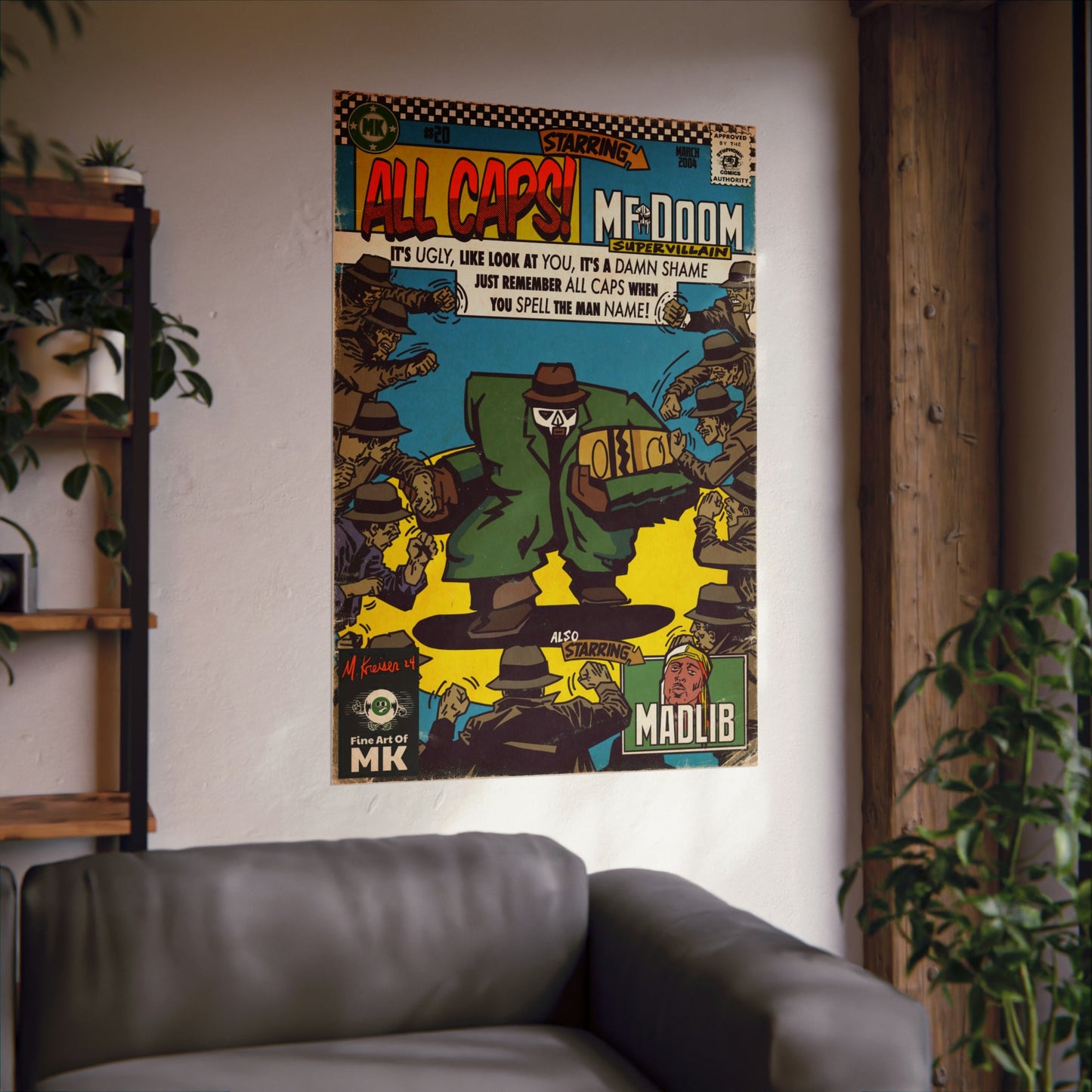 MF DOOM - All Caps - Matte Vertical Posters