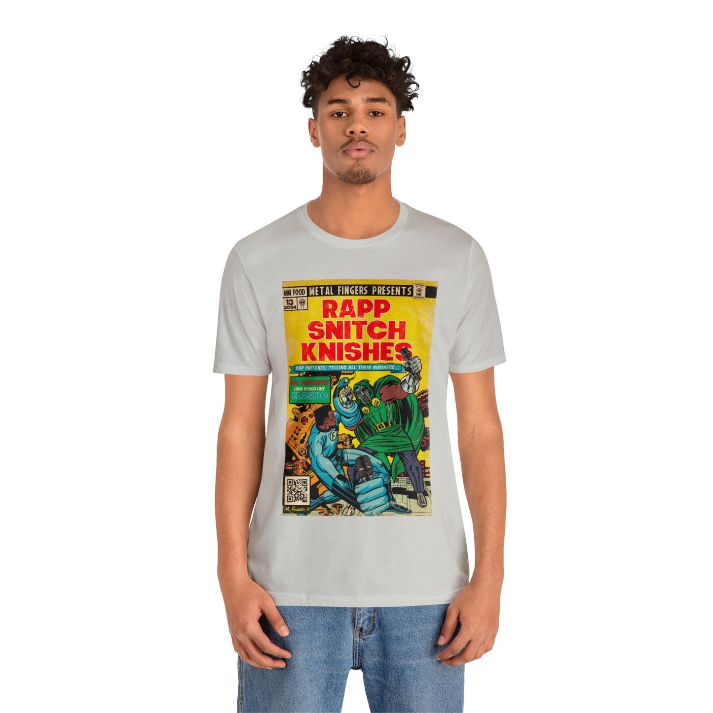 MF DOOM - Rap Snitch Knishes Comic Book Art - Unisex Jersey Short Sleeve Tee