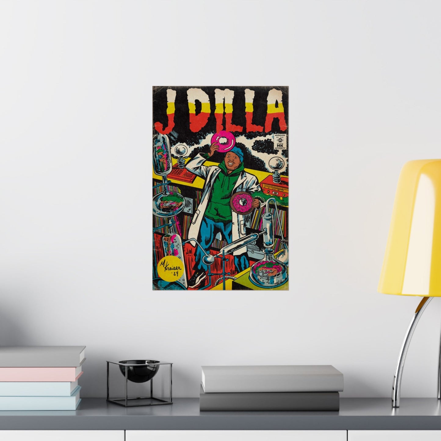 J Dilla - Comic Book Art - Matte Vertical Poster