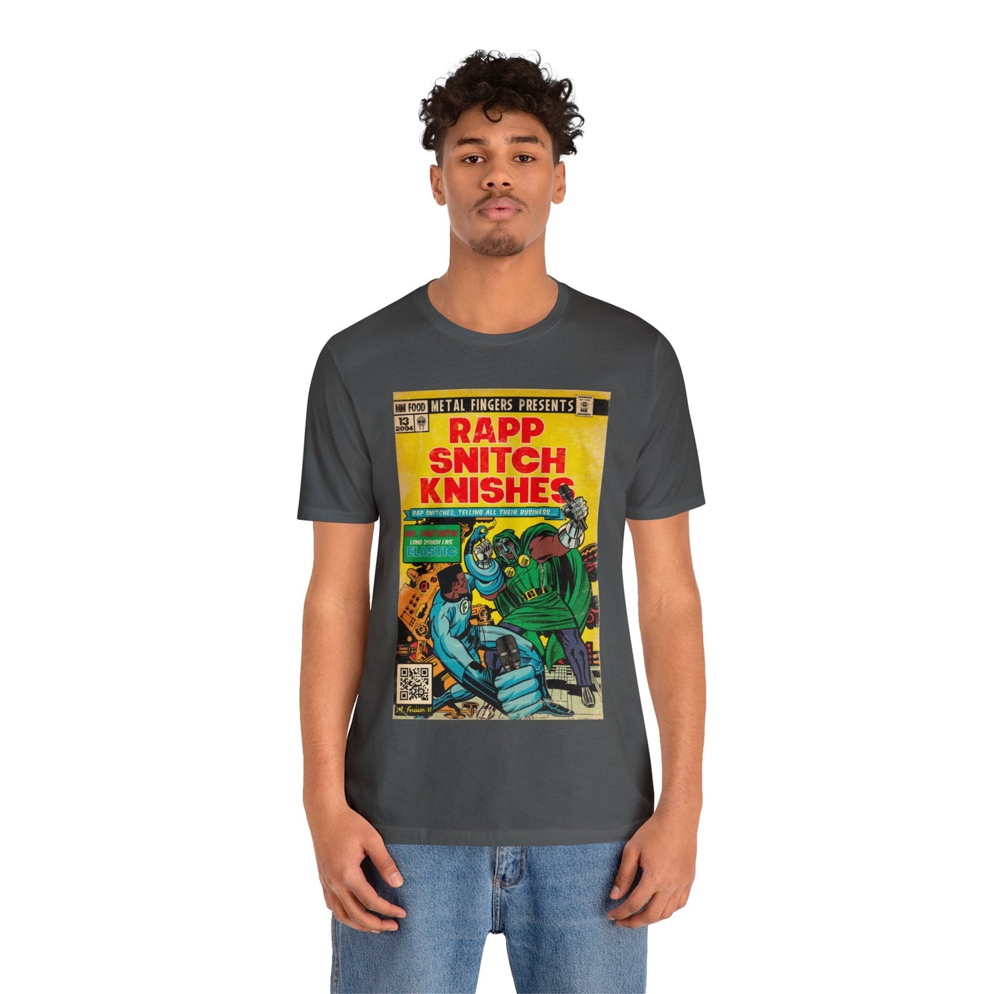 MF DOOM - Rap Snitch Knishes Comic Book Art - Unisex Jersey Short Sleeve Tee