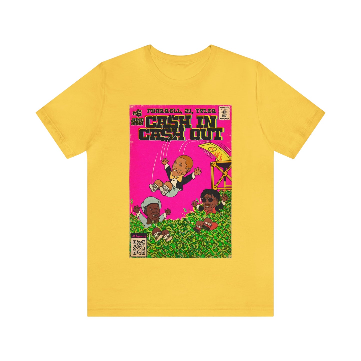 Pharrell, 21 Savage & Tyler - Cash In Cash Out - Unisex Jersey Short Sleeve Tee