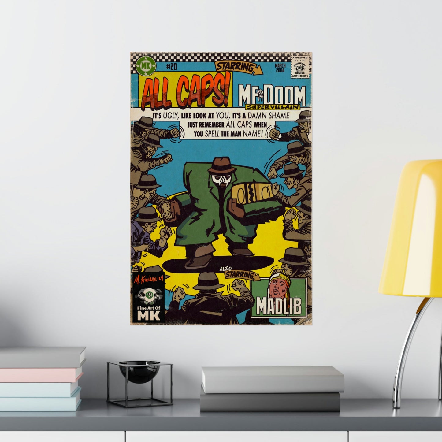 MF DOOM - All Caps - Matte Vertical Posters