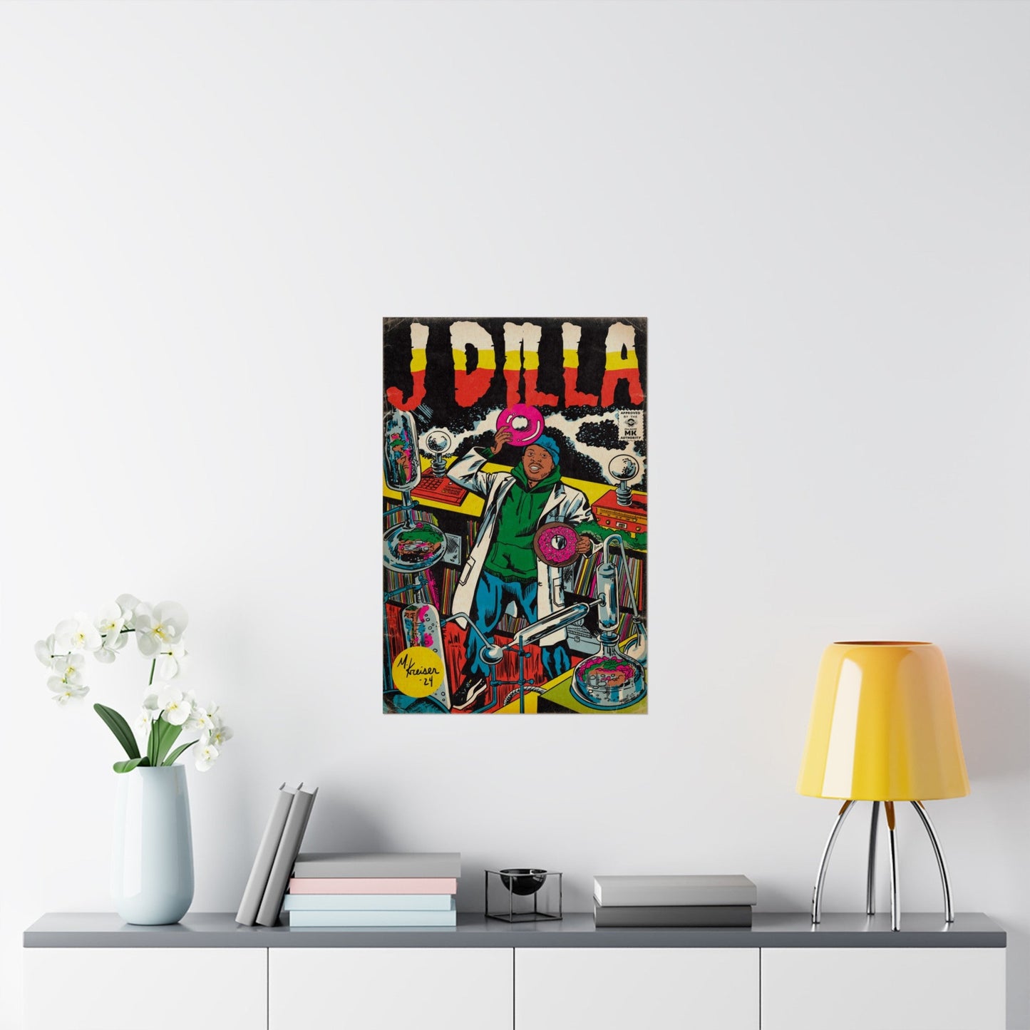 J Dilla - Comic Book Art - Matte Vertical Poster