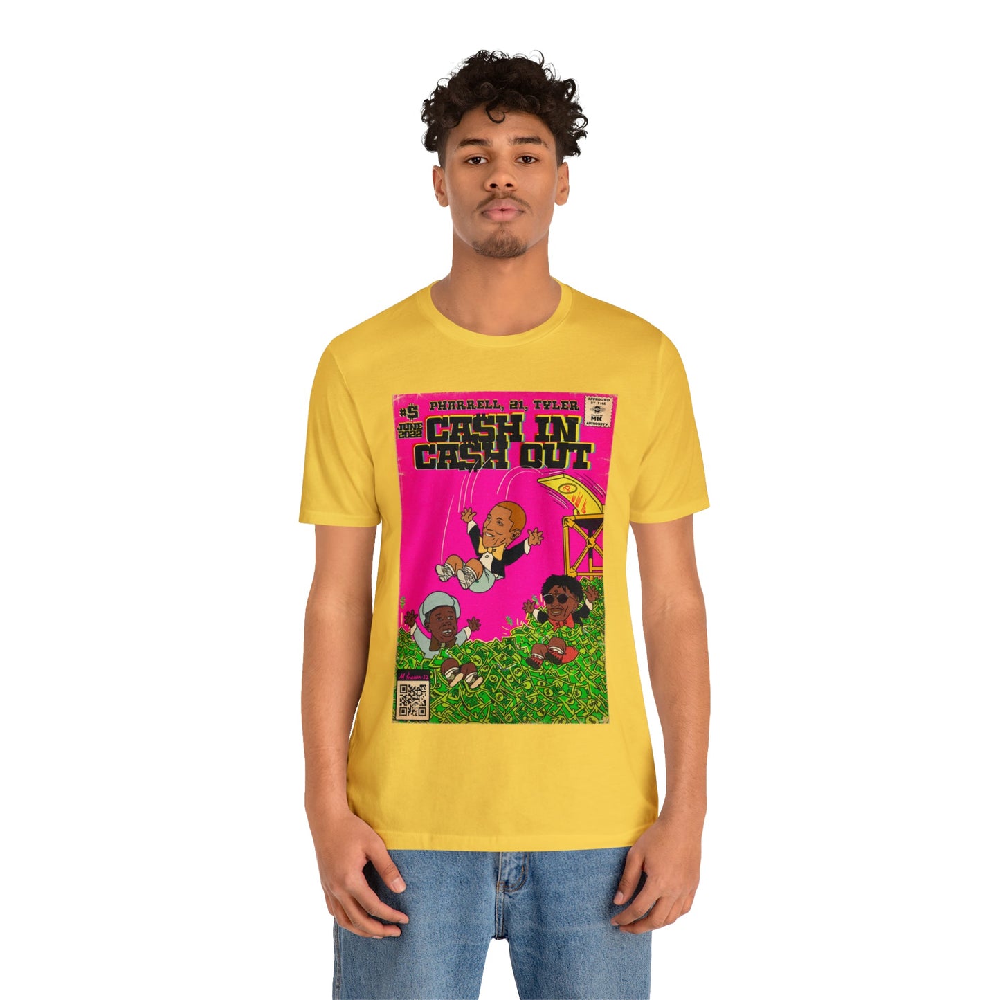 Pharrell, 21 Savage & Tyler - Cash In Cash Out - Unisex Jersey Short Sleeve Tee