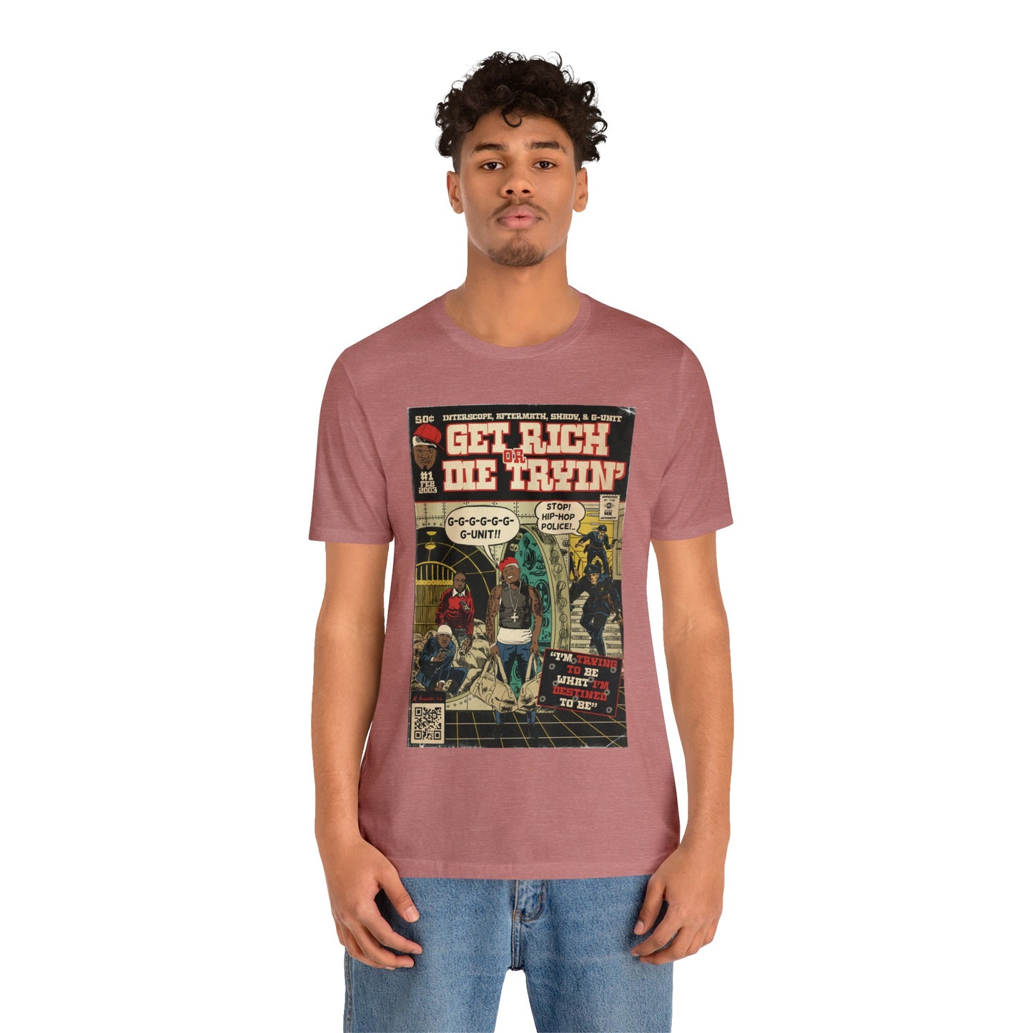 50 Cent - Get Rich Or Die Tryin - Comic Art - Unisex Jersey Short Sleeve Tee