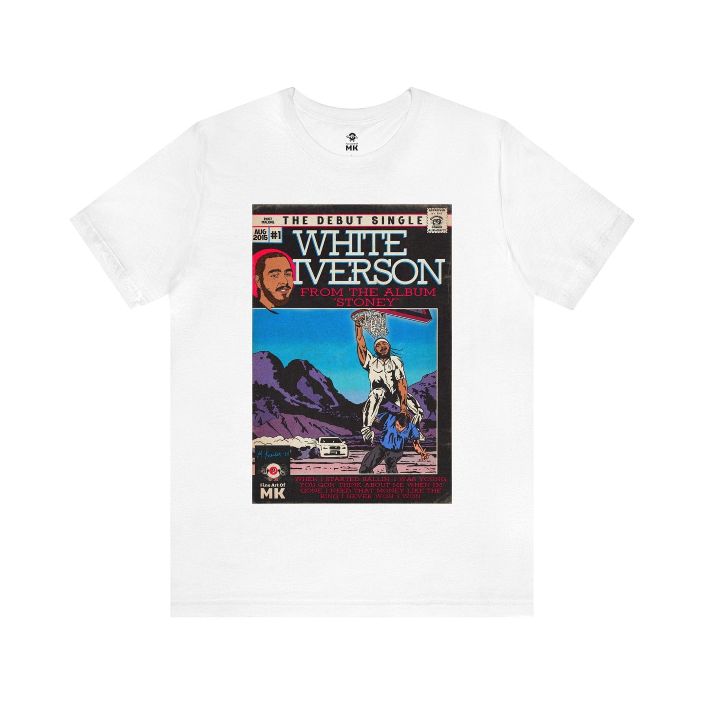 Post Malone - White Iverson -  Unisex Jersey Short Sleeve Tee