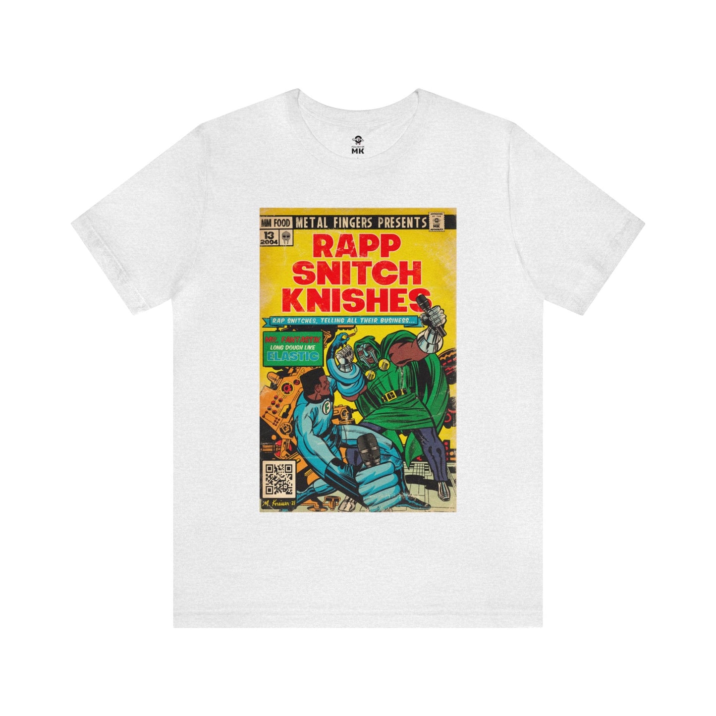 MF DOOM - Rap Snitch Knishes Comic Book Art - Unisex Jersey Short Sleeve Tee