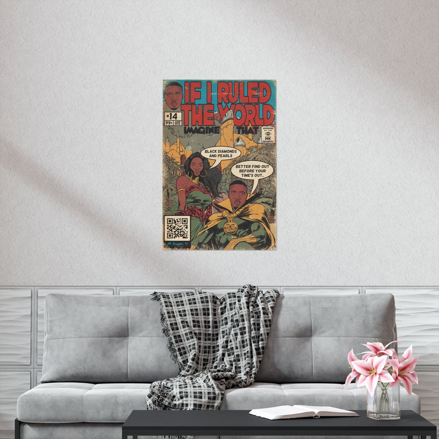 Nas & Lauryn Hill - If I Ruled The World - Vertical Matte Poster