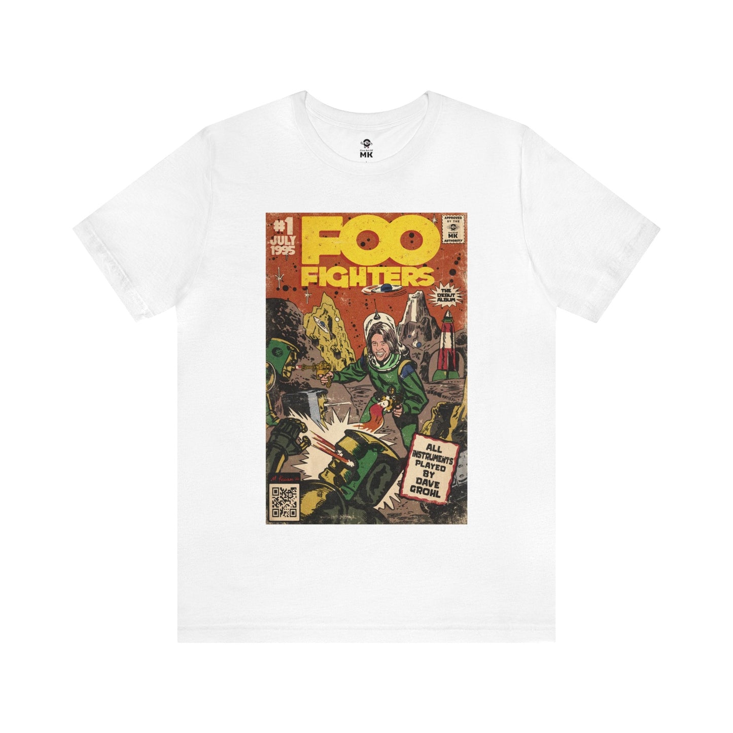 Foo Fighters- Self Titled Comic Book Art - Unisex Jersey Short Sleeve Tee