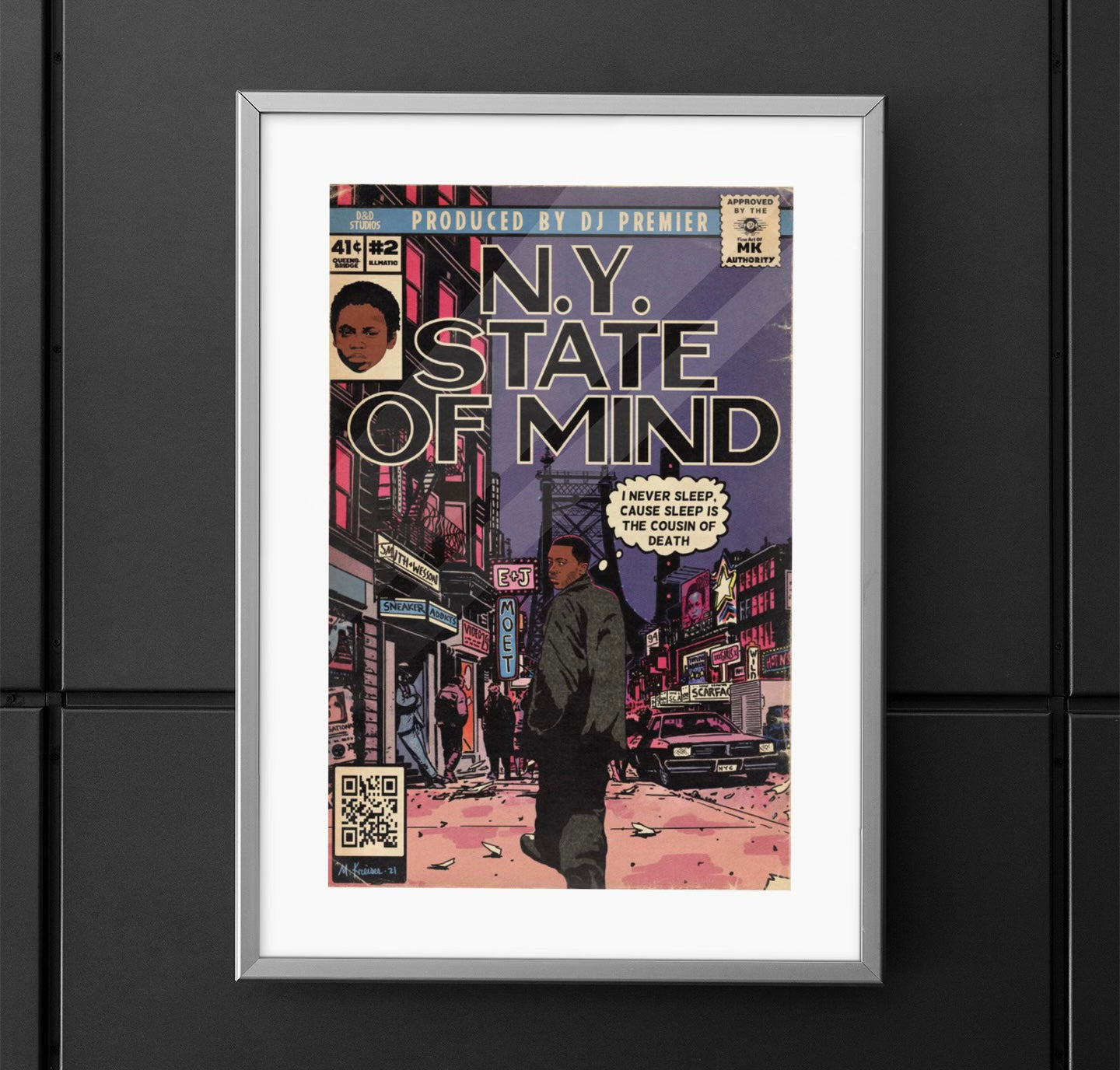 Nas - NY State Of Mind - Vertical Matte Poster