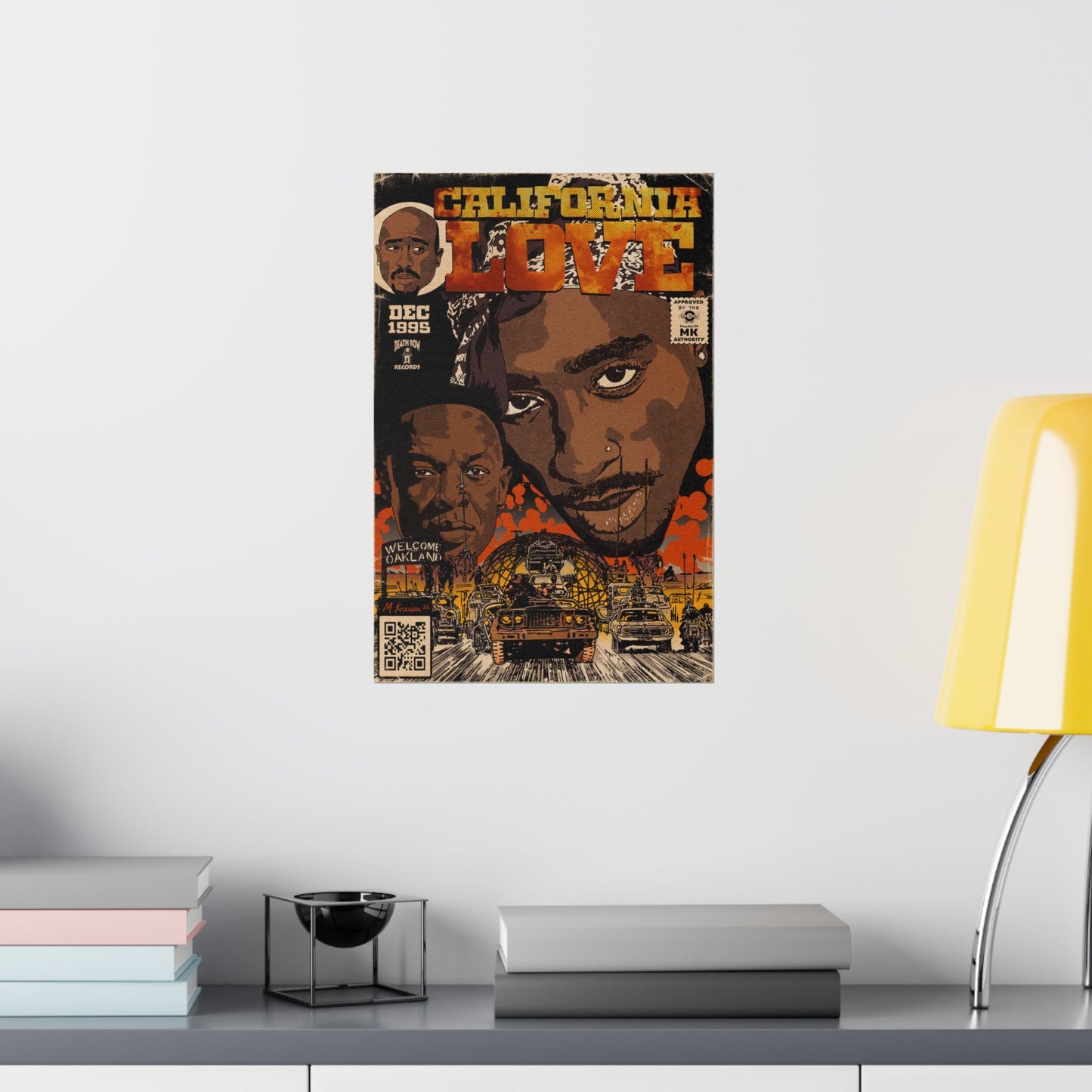 2pac & Dr. Dre - California Love- Tupac - Vertical Matte Poster