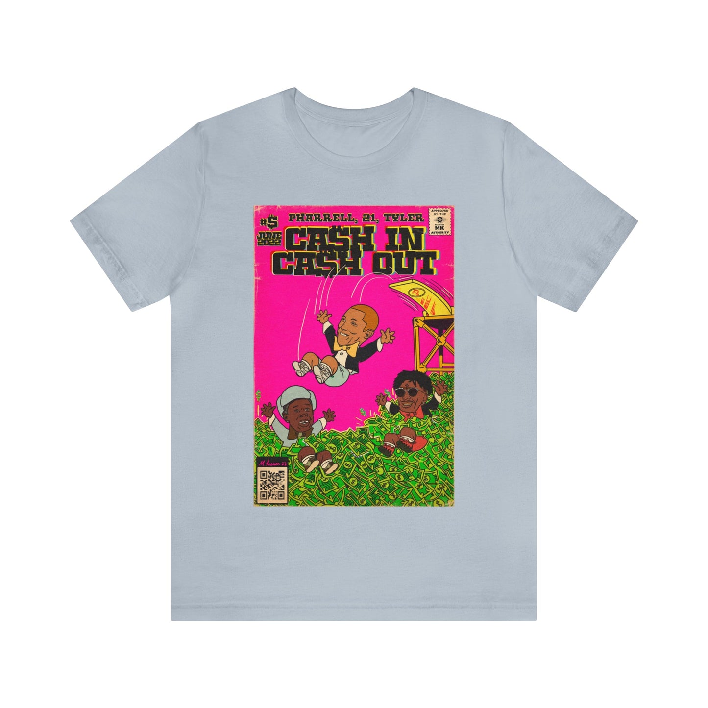 Pharrell, 21 Savage & Tyler - Cash In Cash Out - Unisex Jersey Short Sleeve Tee