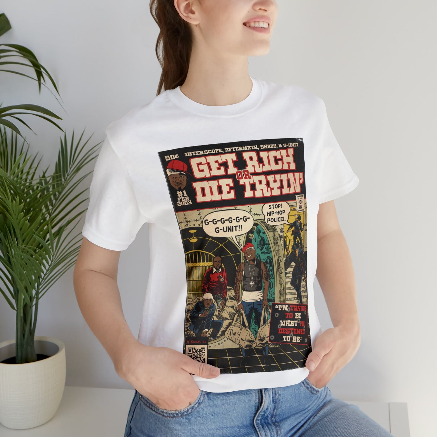 50 Cent - Get Rich Or Die Tryin - Comic Art - Unisex Jersey Short Sleeve Tee