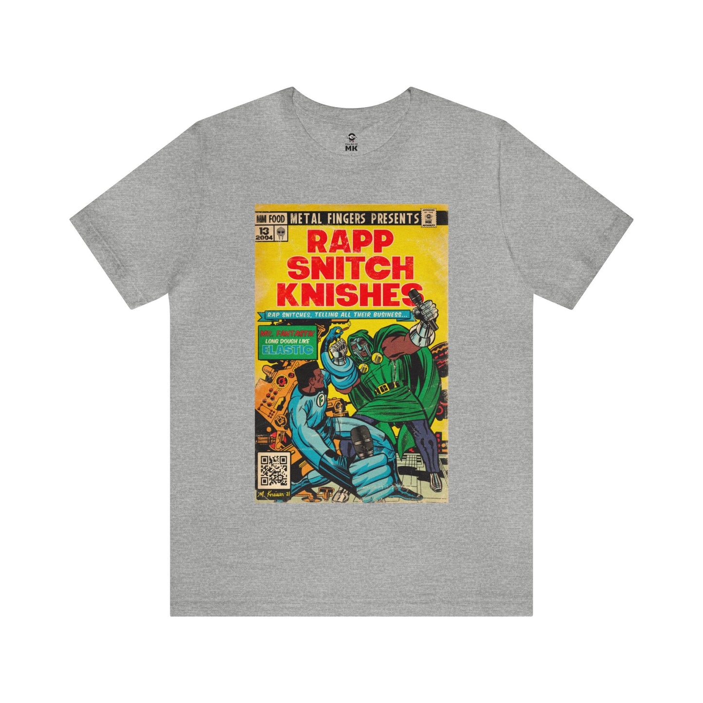 MF DOOM - Rap Snitch Knishes Comic Book Art - Unisex Jersey Short Sleeve Tee