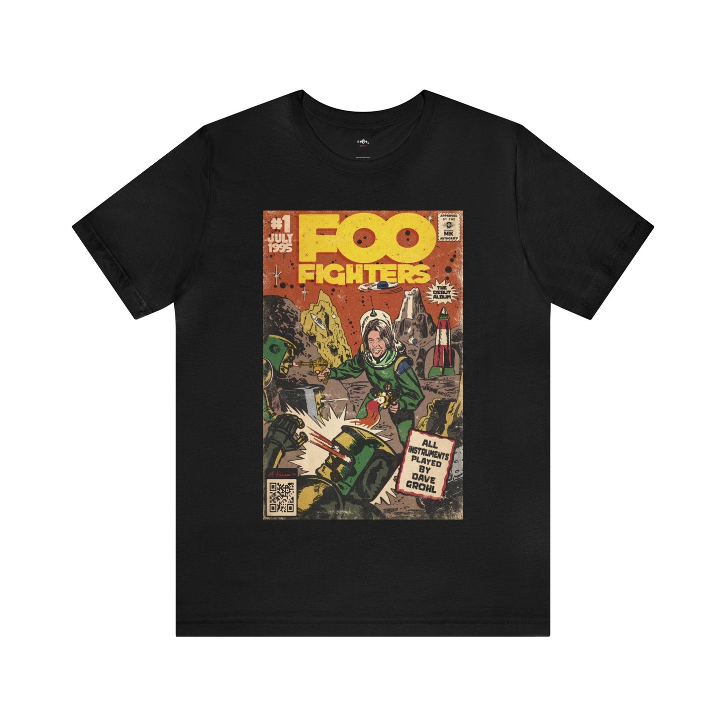 Foo Fighters- Self Titled Comic Book Art - Unisex Jersey Short Sleeve Tee