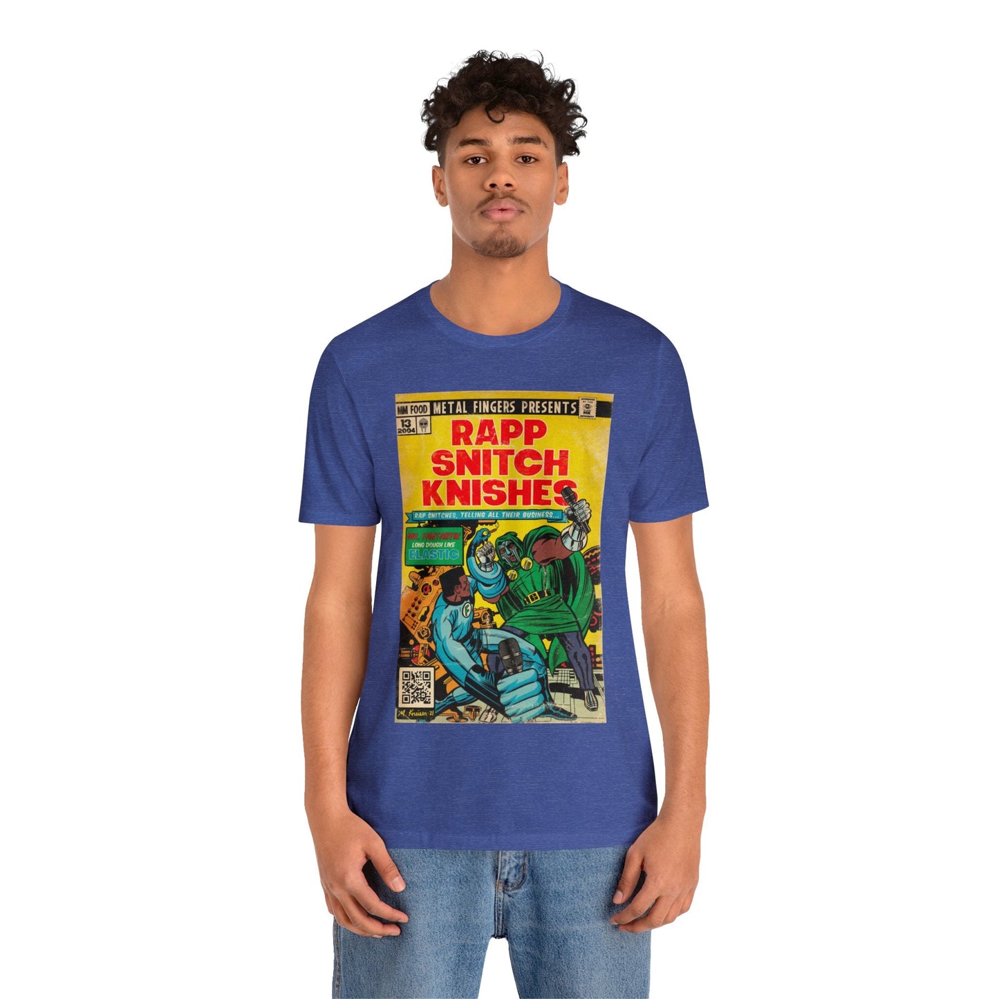 MF DOOM - Rap Snitch Knishes Comic Book Art - Unisex Jersey Short Sleeve Tee