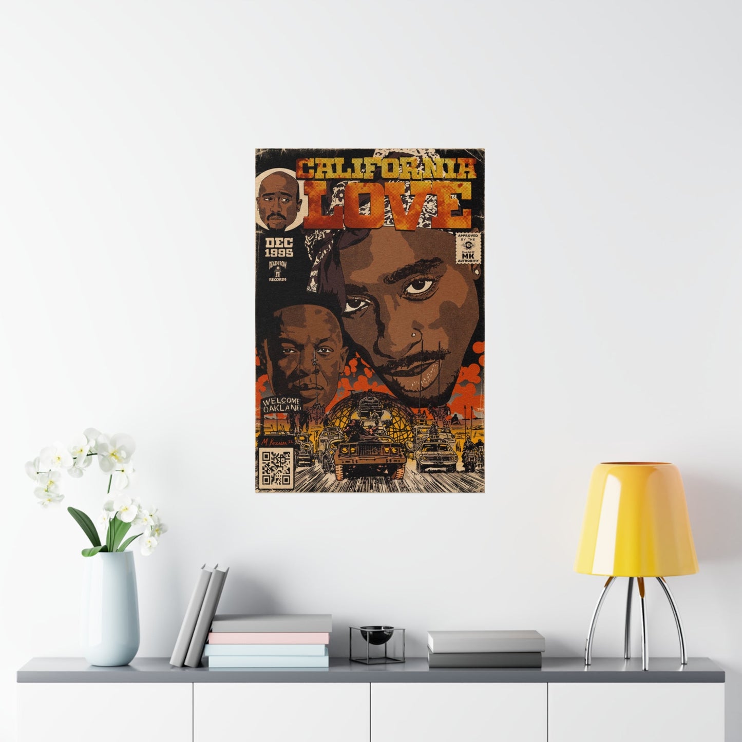 2pac & Dr. Dre - California Love- Tupac - Vertical Matte Poster