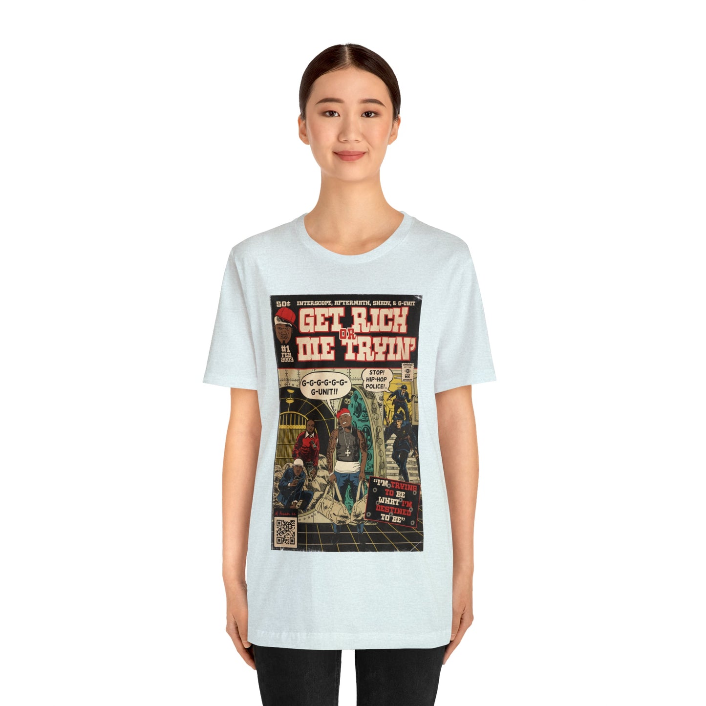 50 Cent - Get Rich Or Die Tryin - Comic Art - Unisex Jersey Short Sleeve Tee