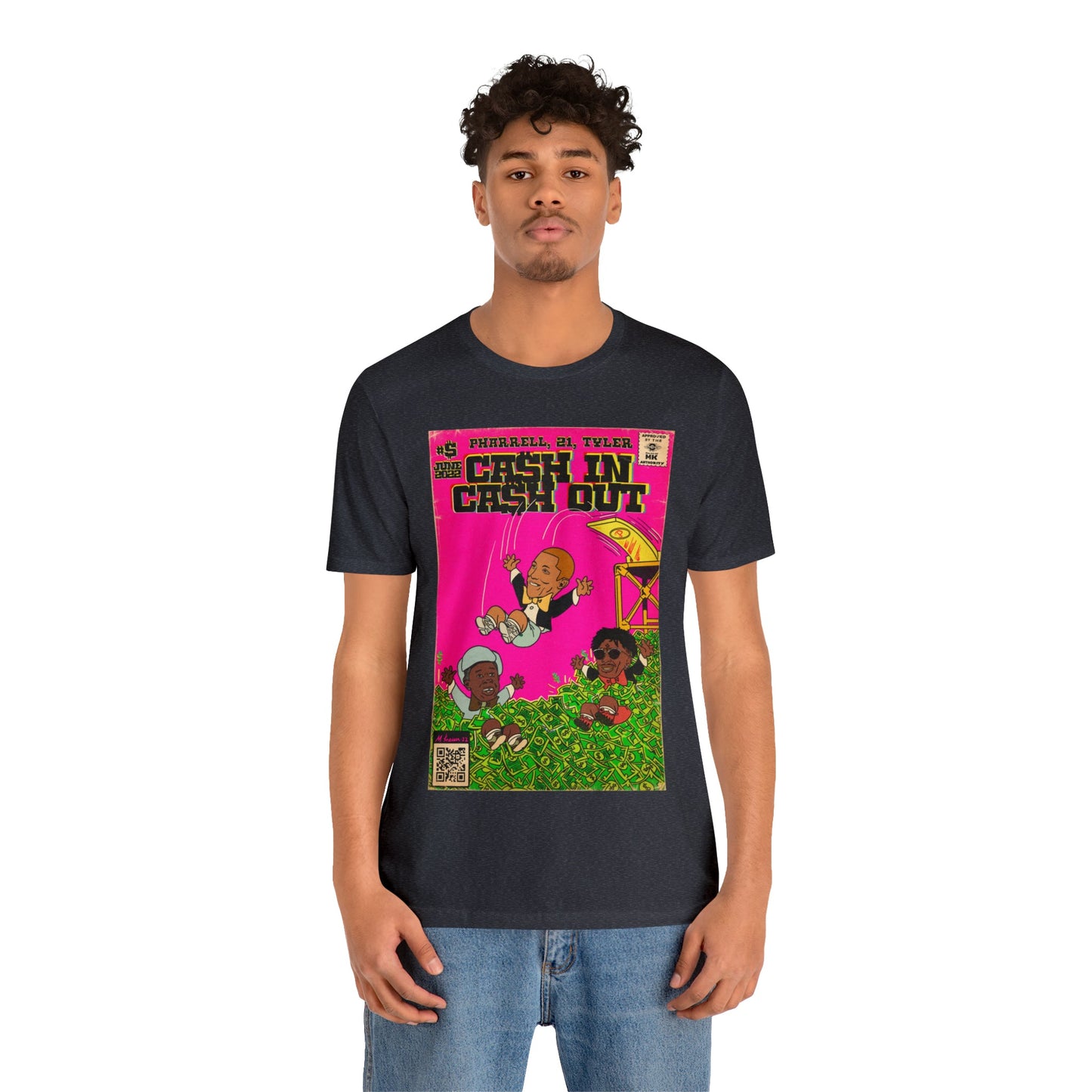 Pharrell, 21 Savage & Tyler - Cash In Cash Out - Unisex Jersey Short Sleeve Tee