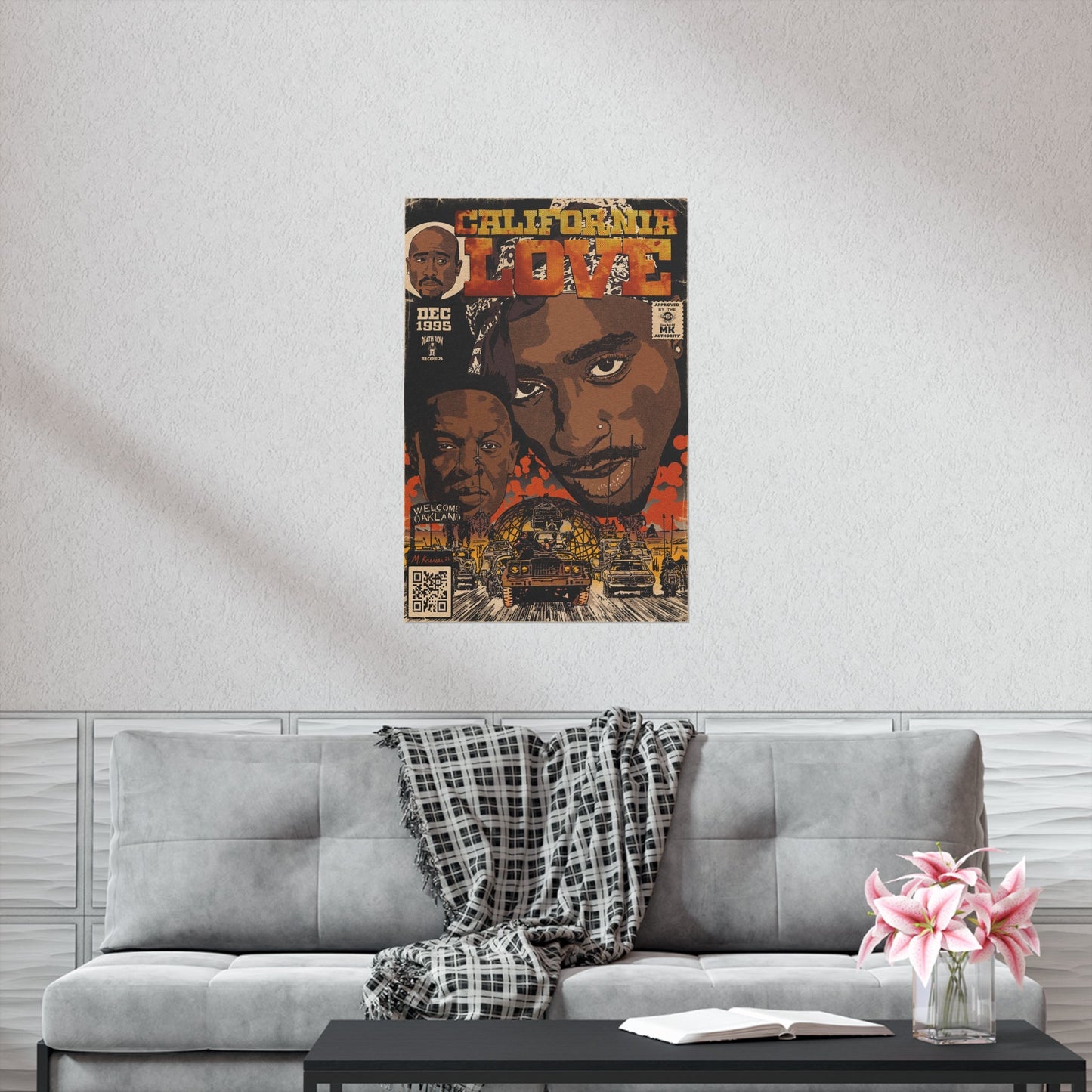 2pac & Dr. Dre - California Love- Tupac - Vertical Matte Poster