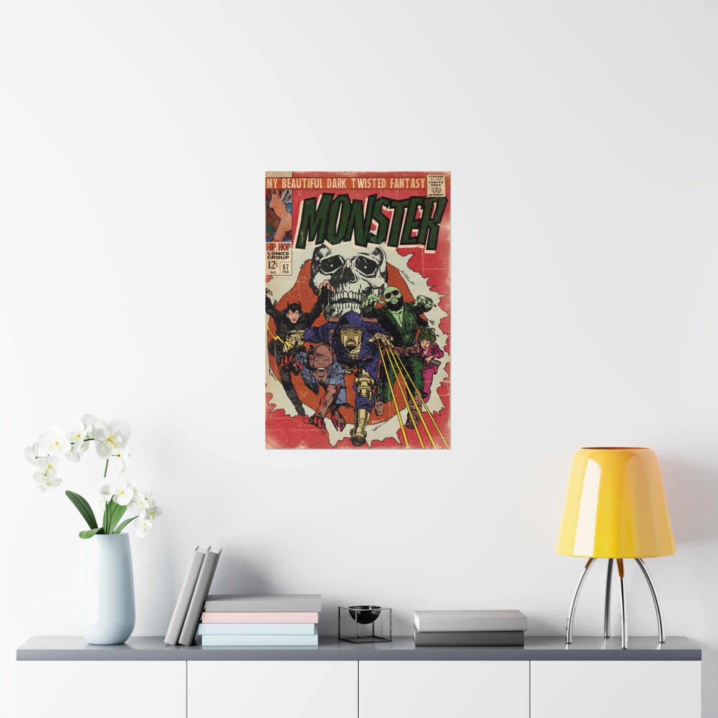 Kanye West - Monster - Rick Ross, Jay-Z, Nicki Minaj, Bon Iver - Vertical Matte Poster