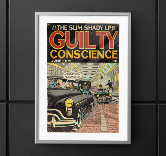 Eminem & Dr. Dre - Guilty Conscience- Vertical Matte Poster