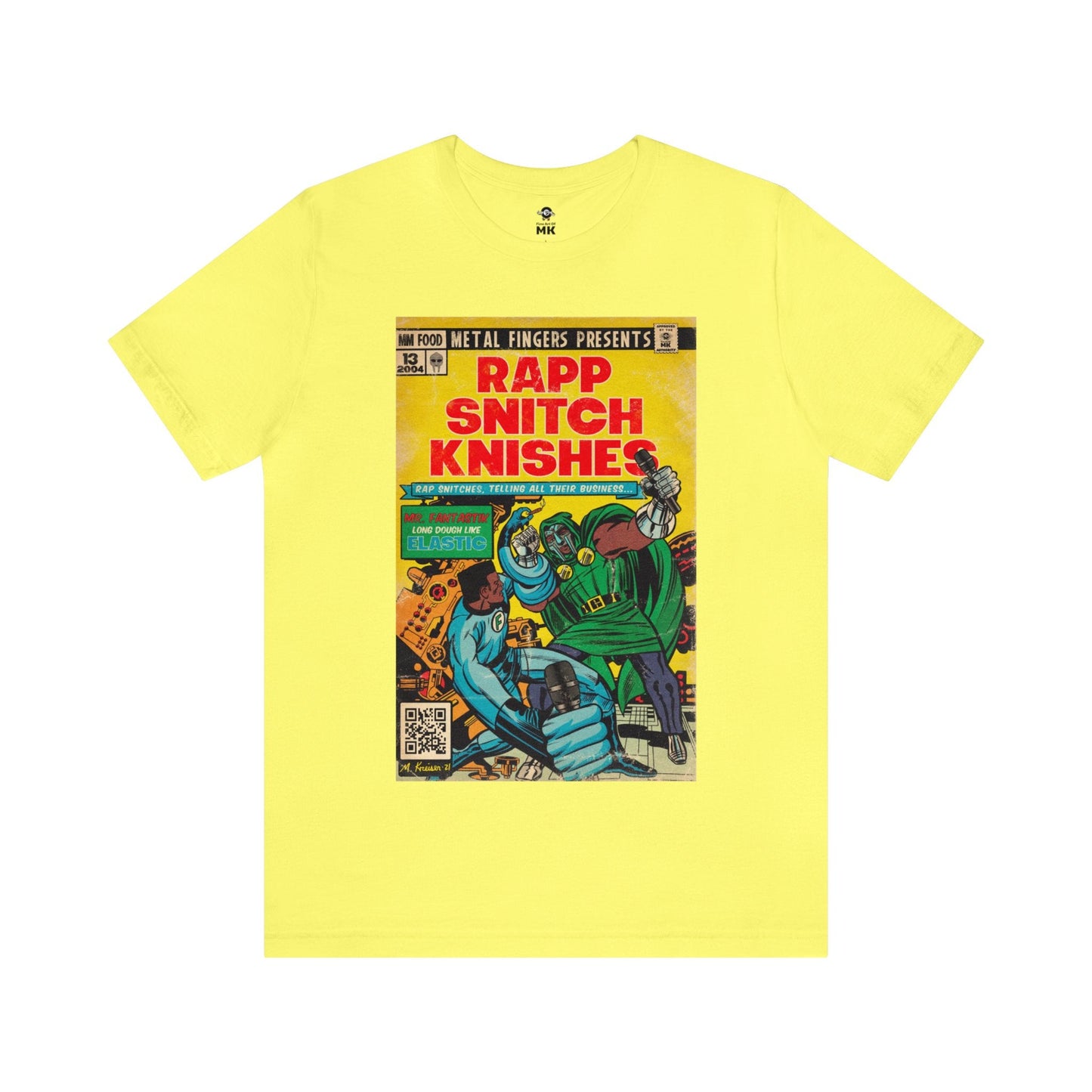 MF DOOM - Rap Snitch Knishes Comic Book Art - Unisex Jersey Short Sleeve Tee