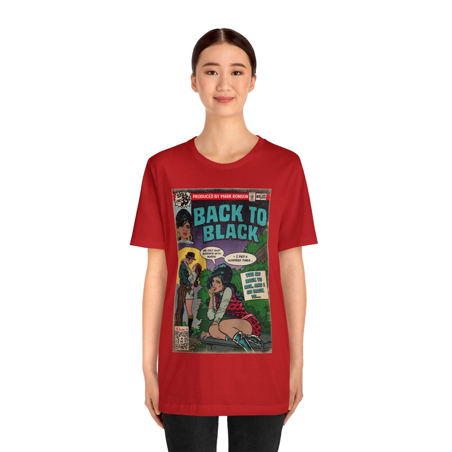 Amy Winehouse - Back to Black - Unisex Jersey Short Sleeve Tee