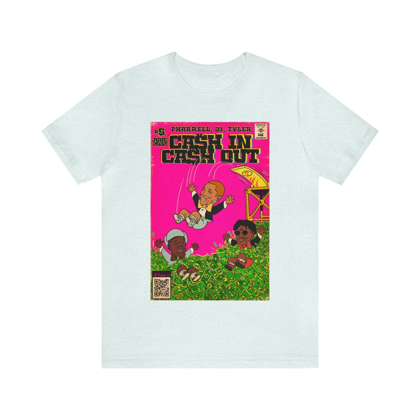 Pharrell, 21 Savage & Tyler - Cash In Cash Out - Unisex Jersey Short Sleeve Tee