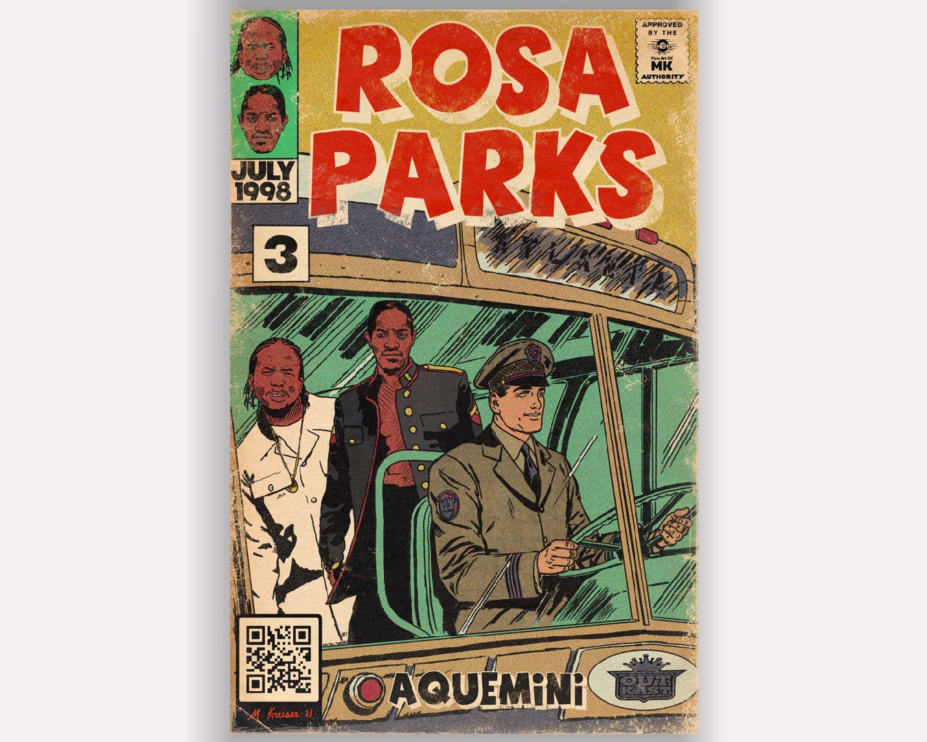 OutKast - Rosa Parks Hip Hop Comic Art - Unisex Jersey Short Sleeve Tee