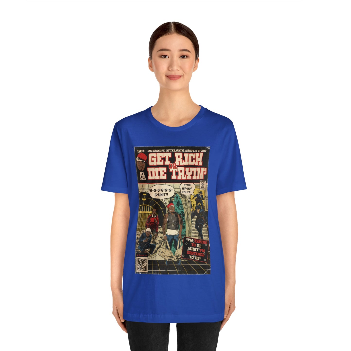 50 Cent - Get Rich Or Die Tryin - Comic Art - Unisex Jersey Short Sleeve Tee