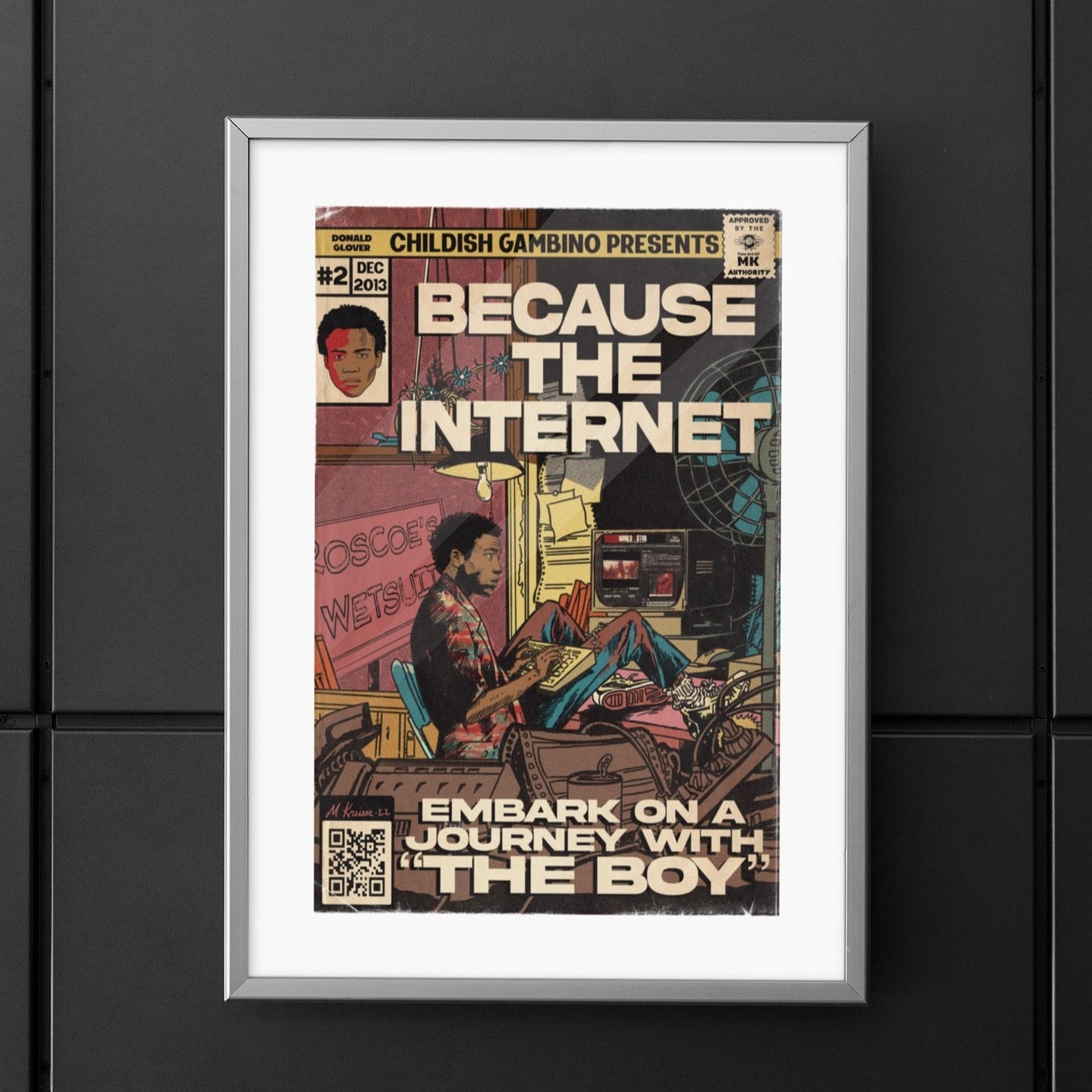 Childish Gambino- Because The Internet - Vertical Matte Poster