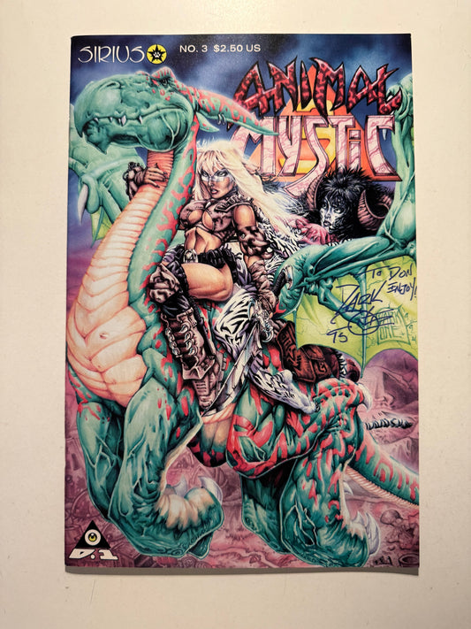 Animal Mystic #3 Signed by Greg "DARK ONE" Williams (1993) (High Grade)