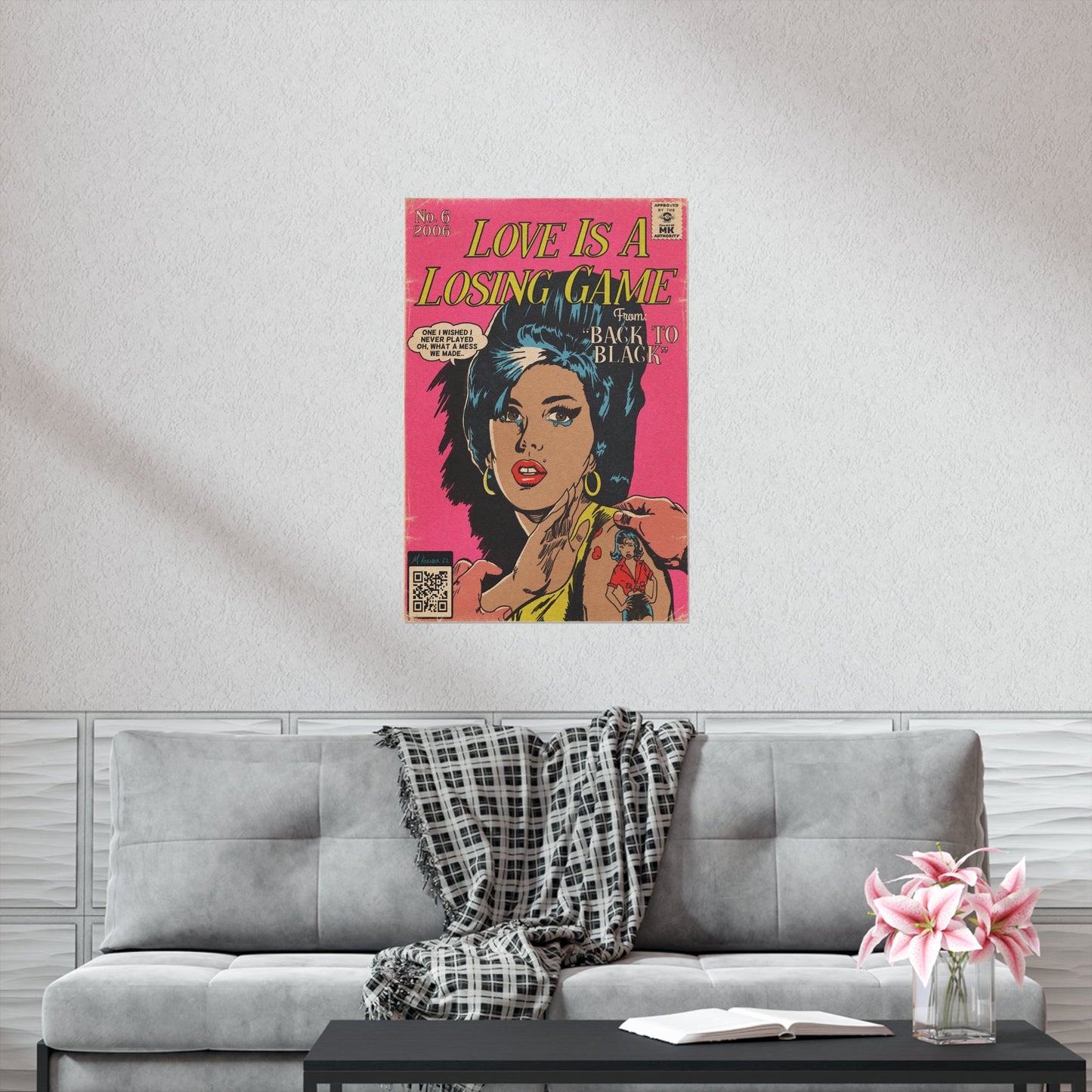 Amy Winehouse - Love Is A Losing Game - Vertical Matte Poster