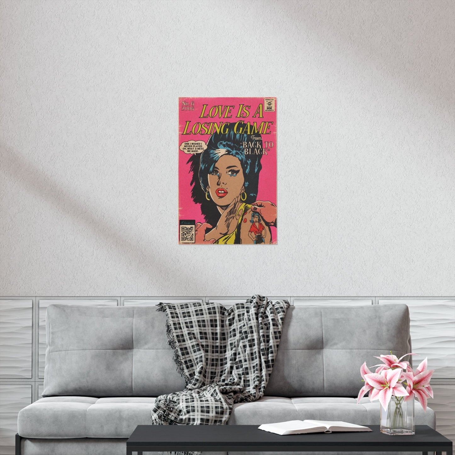 Amy Winehouse - Love Is A Losing Game - Vertical Matte Poster