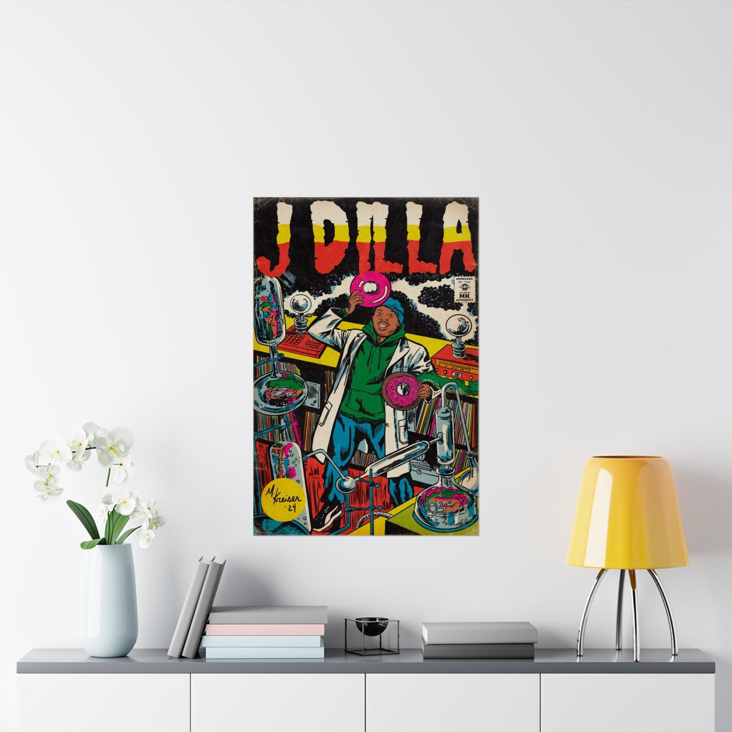 J Dilla - Comic Book Art - Matte Vertical Poster